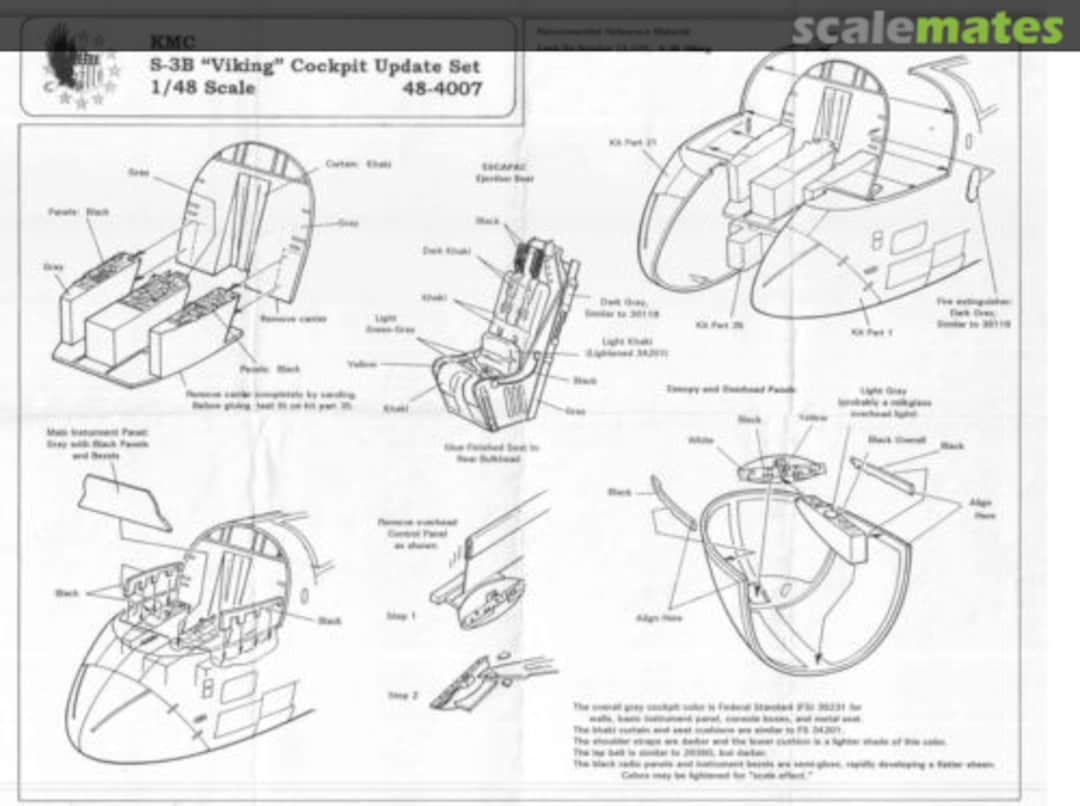 Boxart Lockheed S-3B Viking Cockpit Update Set 48-4007 KMC