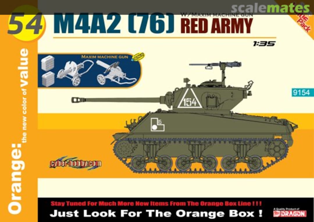 Boxart M4A2 (76) Red Army 9154 Cyber Hobby