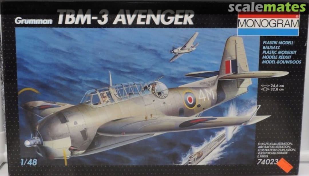 Boxart Grumman TBM-3 Avenger 74023 Monogram