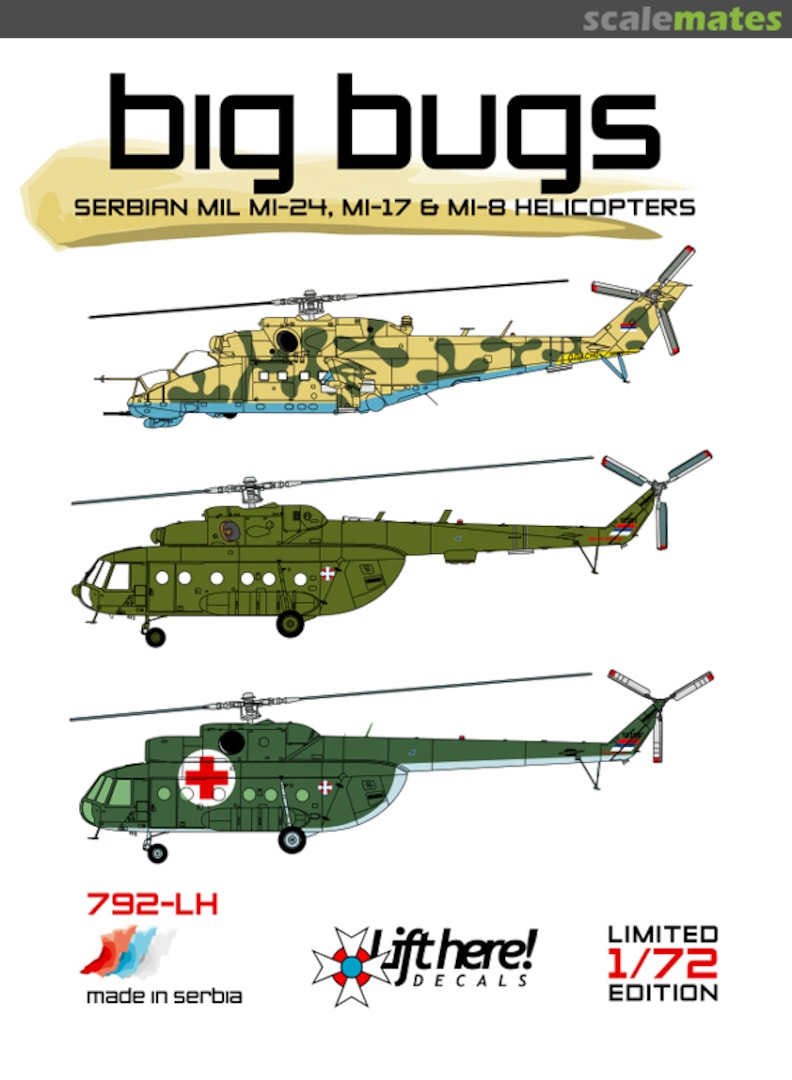 Boxart Big Bugs 792-LH Lift Here Decals