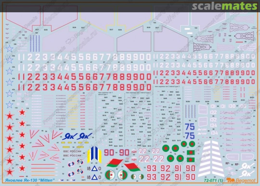 Boxart Yakovlev Yak-130 "Mitten" 72-071 Begemot