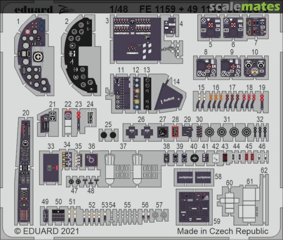 Boxart Ju 88C-6 detail set FE1159 Eduard