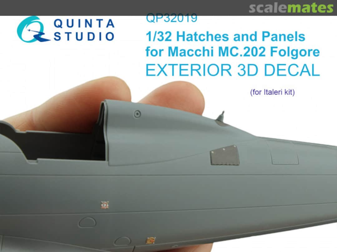 Boxart Hatches and Panels for Macchi Mc. 202 Folgore exterior 3D decals QP32019 Quinta Studio