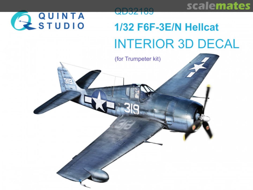 Boxart F6F-3E/N Hellcat interior 3D decals QD32189 Quinta Studio