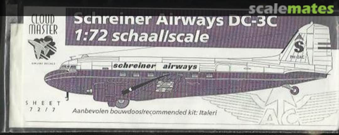 Boxart Schreiner Airways DC-3C 72/7 Cloud Master