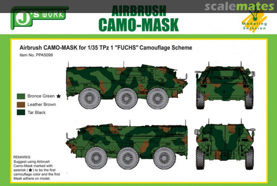 Boxart CAMO-MASK 1/35 TPz1 'Fuchs' Camouflage Scheme PPA5099 J's Work