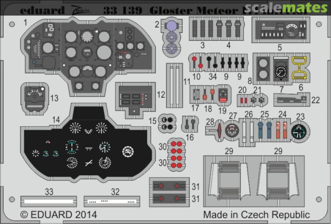 Boxart Gloster Meteor F.4 interior S. A. 33139 Eduard