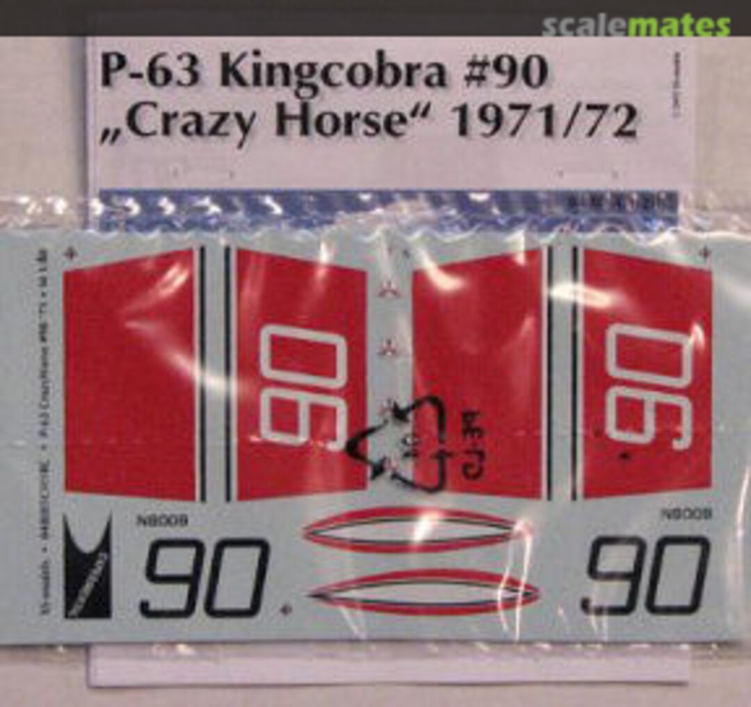 Boxart P-63 Kingcobra #90 "Crazy Horse" 1971/1972 072009E90RC XS-models