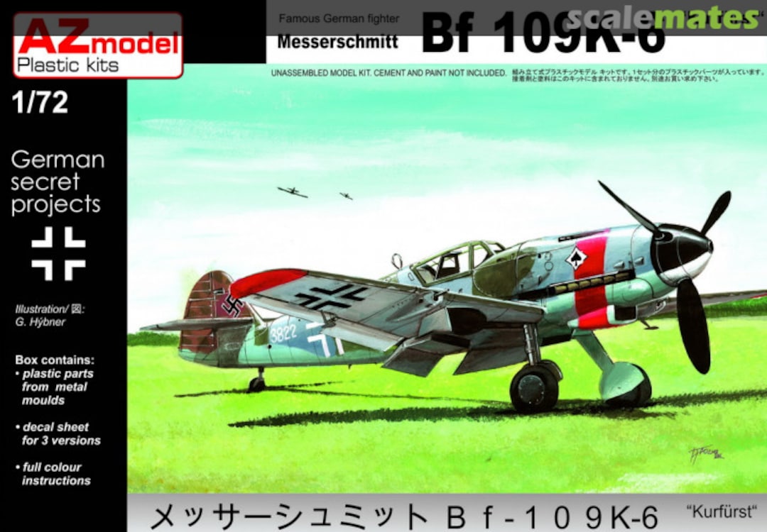 Boxart Messerschmitt Bf 109K-6 "Kurfürst" AZ7600 AZmodel