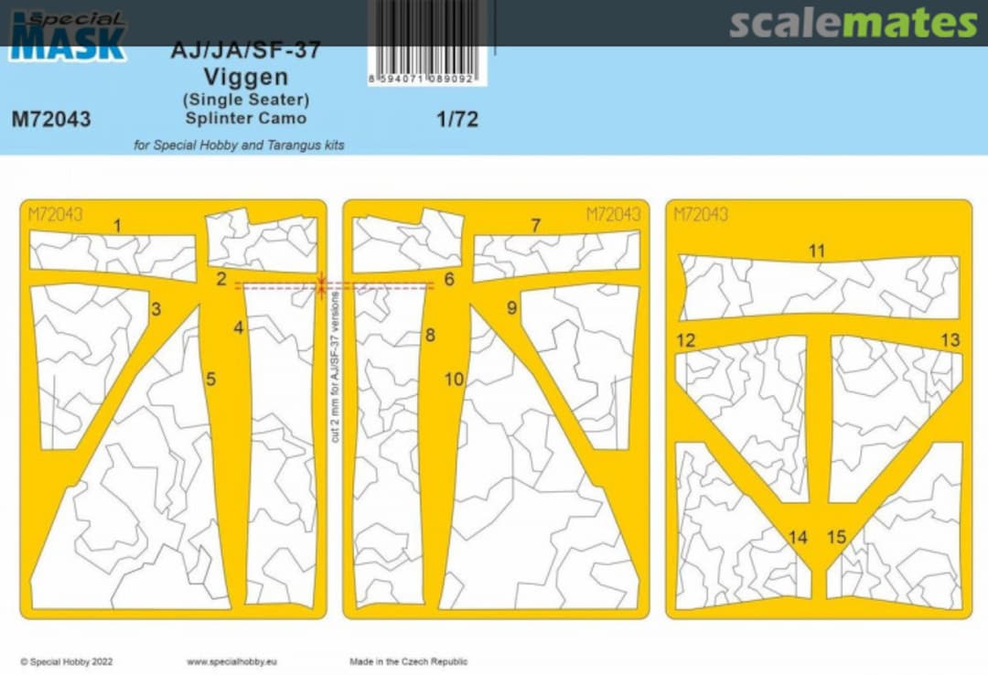 Boxart AJ/JA/SF-37 Viggen M72043 Special Mask