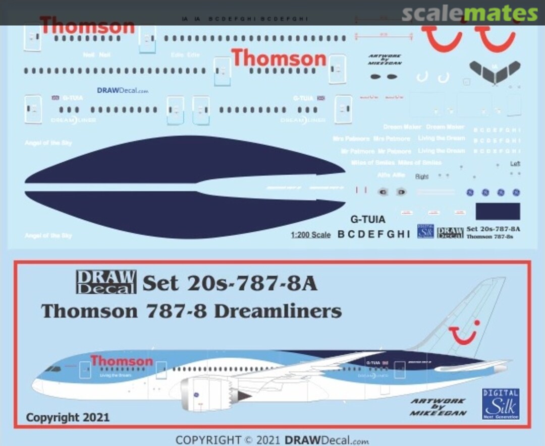 Boxart Thomson 787-8 Dreamliners 20-787-8A Draw Decal