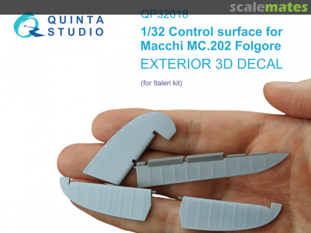 Boxart Control surface for Macchi Mc.202 Folgore exterior 3D decals QP32018 Quinta Studio