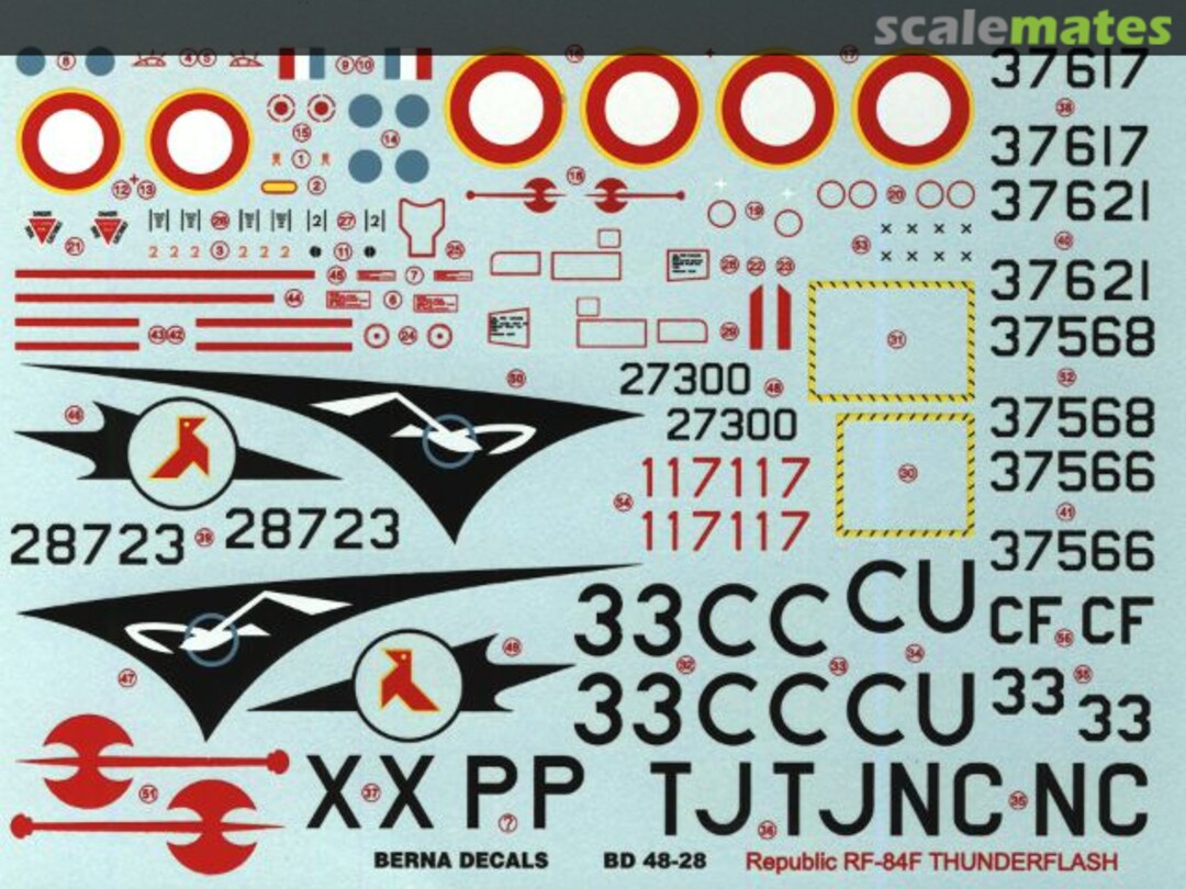 Boxart Republic RF-84F Thunderflash BD 48-28 Berna Decals