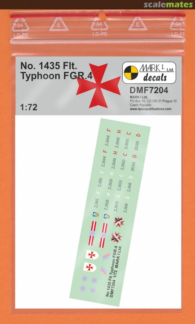 Boxart No.1435 Flt. Typhoon FGR.4 DMF7204 Mark I