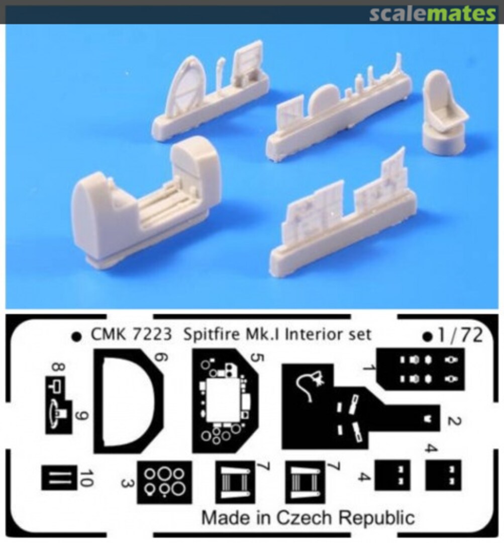 Boxart Spitfire Mk.I Interior set 7223 CMK