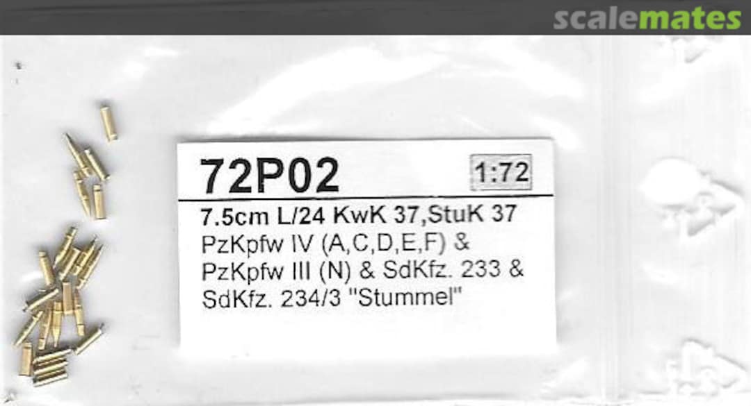 Boxart 7.5cm KwK 37 & StuK 37 L/24 Ammunition 72P02 RB Model