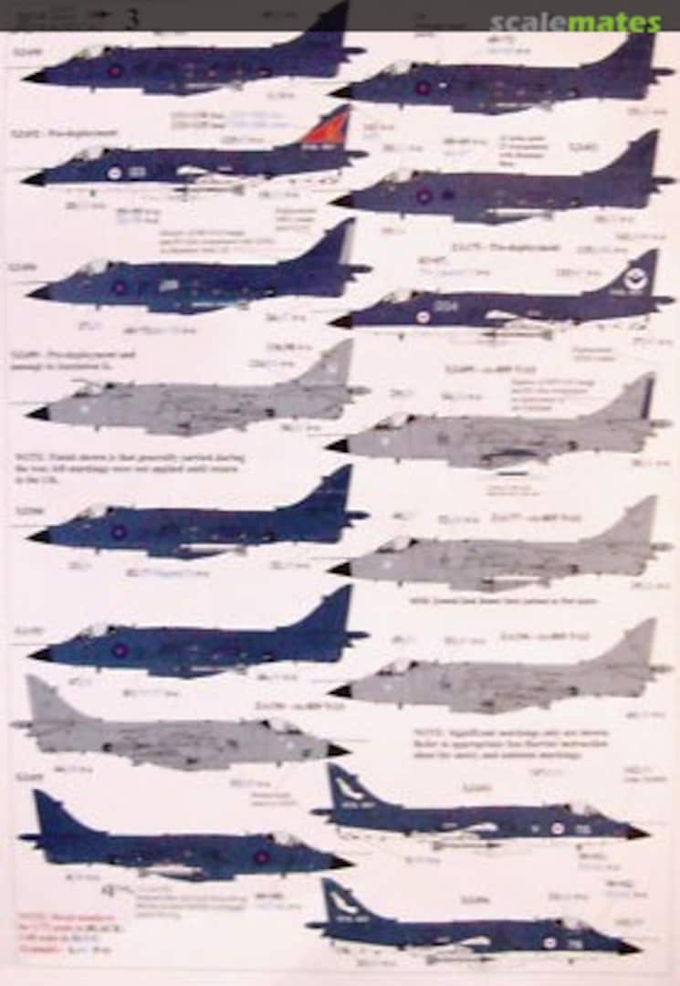 Boxart Harrier Gr.3 Sea Harrier FRS.1 Falklands 25th Anniversary X48058 Xtradecal