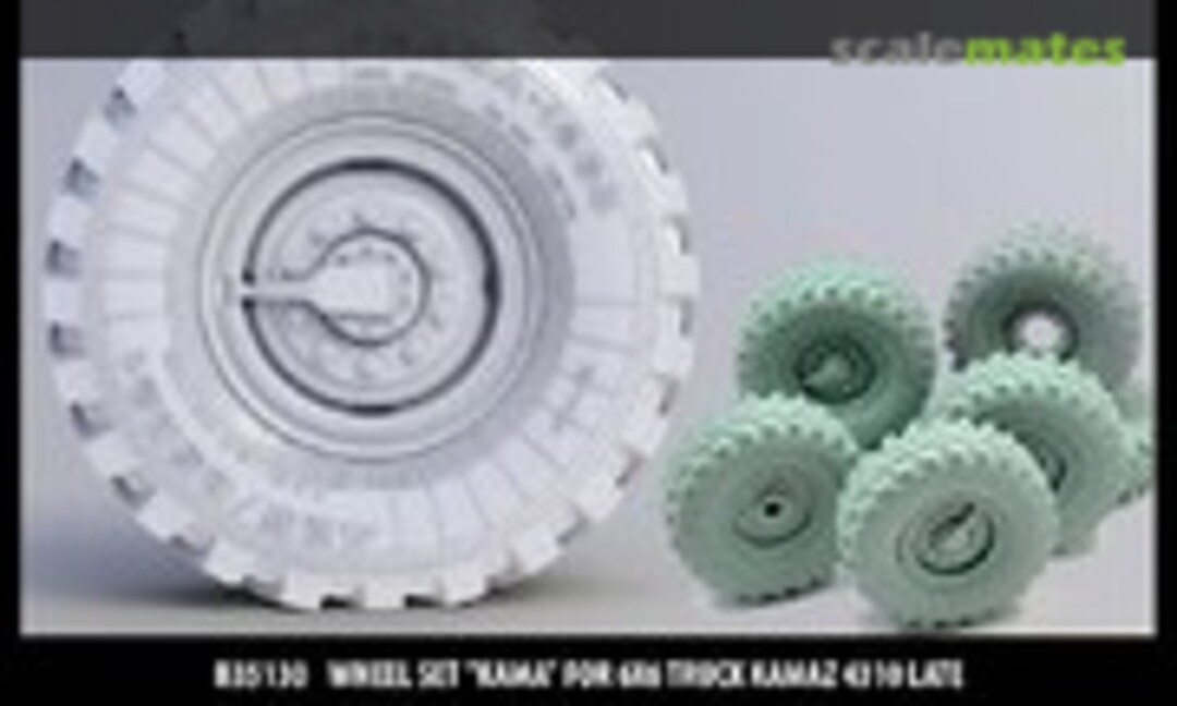 1:35 Wheel Set &quot;Kama&quot; for 6x6 Truck Kamaz 4310 Late (Miniarm B35130)