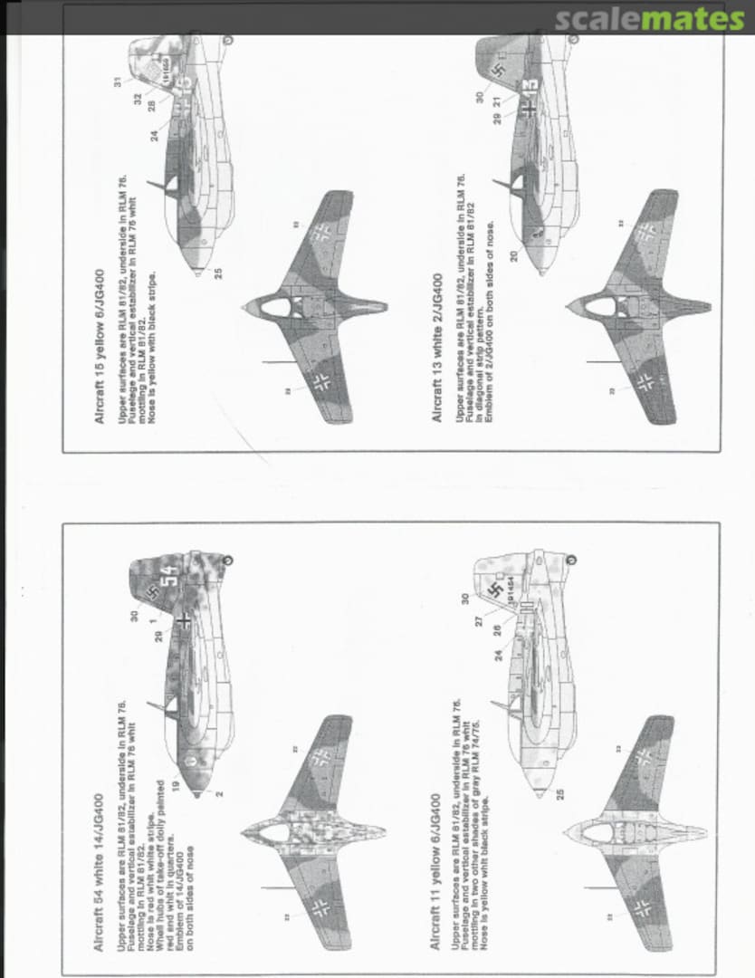 Boxart Messerschmitt Me-163 Komet 72037 Condor Decals