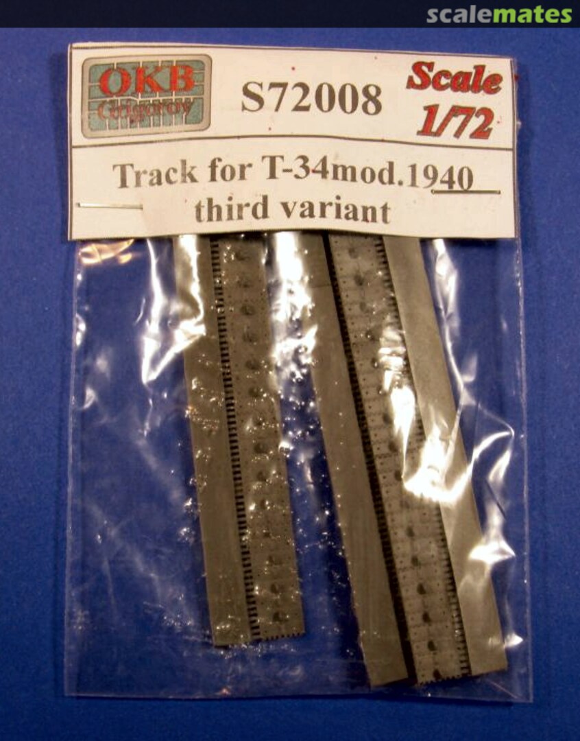 Boxart Tracks for T-34 mod.1940, third variant S72008 OKB Grigorov