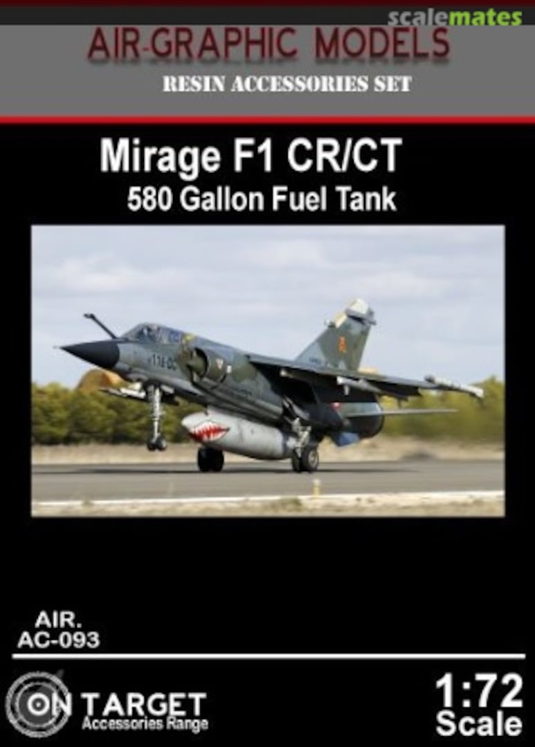 Boxart Mirage F1 CR/CT 580 Gallon Fuel Tank AIR.AC-093 Air-Graphic Models