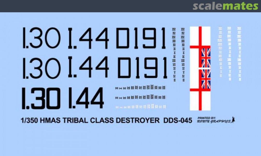 Boxart RAN Tribal class Destroyer DDS-045 Ronin Decals