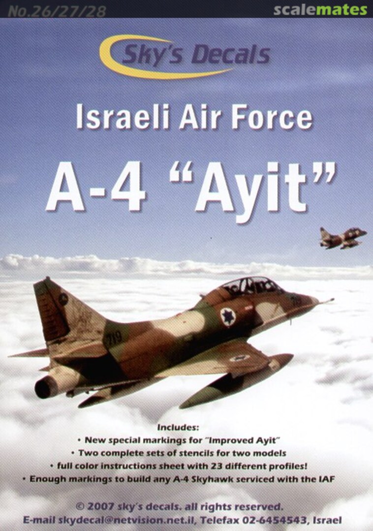 Boxart Israeli Air Force A-4 "Ayit" No-28 Sky's Decals