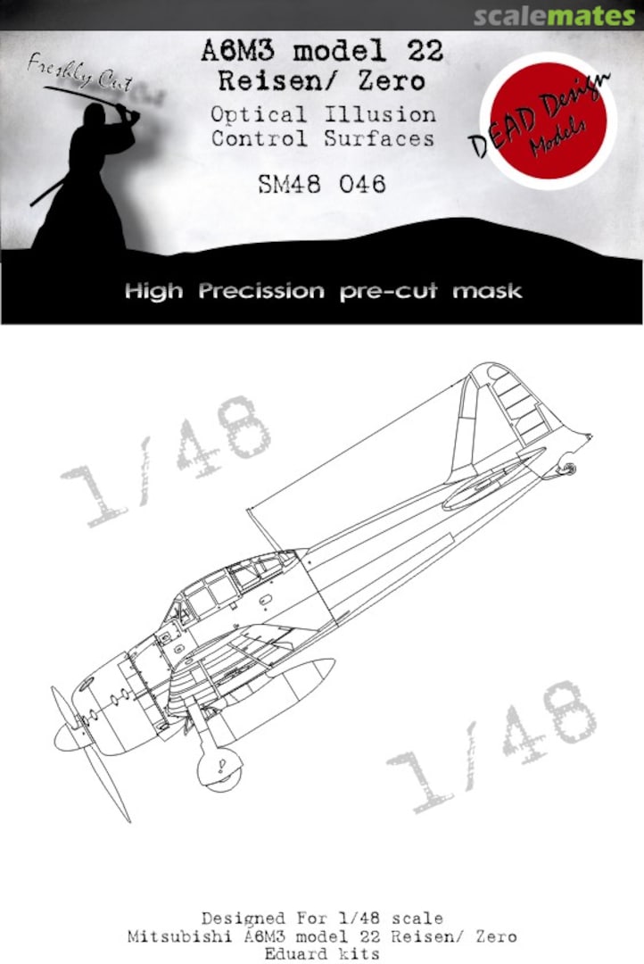 Boxart A6M3 m.22 Control Surfaces SM48046 DEAD Design Models