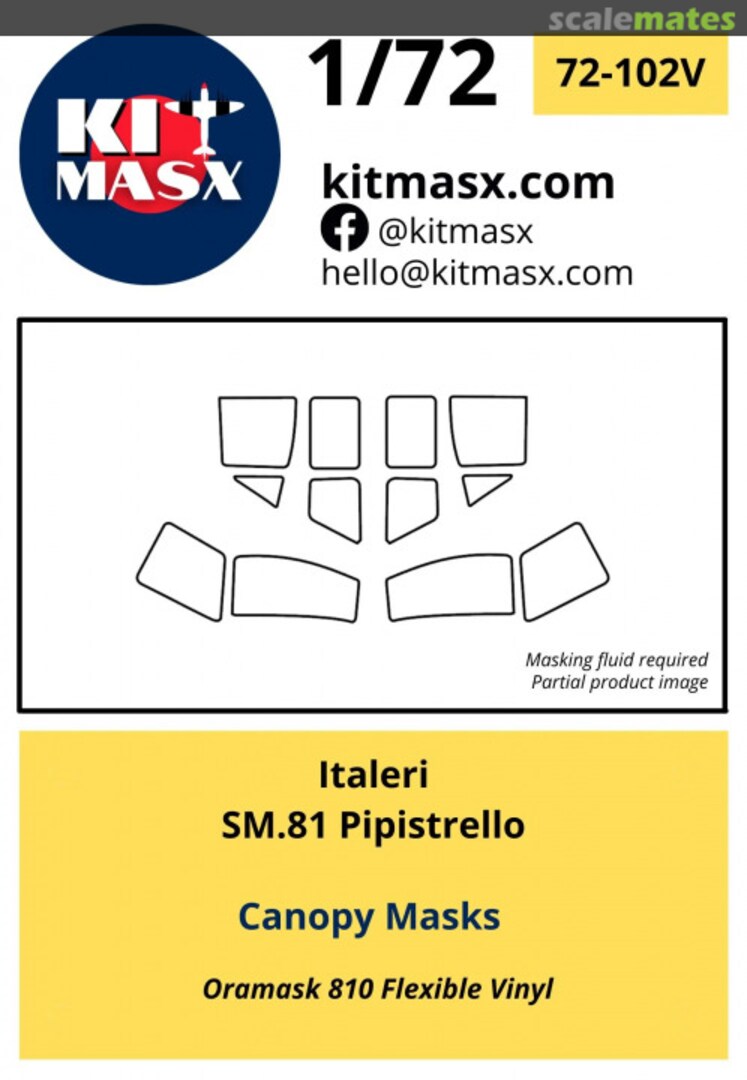 Boxart SM.81 Pipistrello Canopy Masks 72-102V Kit Masx