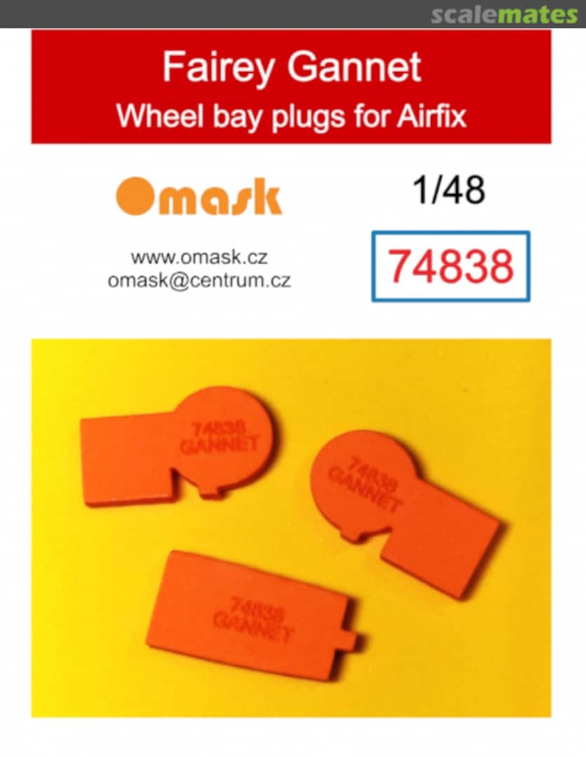 Boxart Fairey Gannet wheel bay plugs 74838 Omask