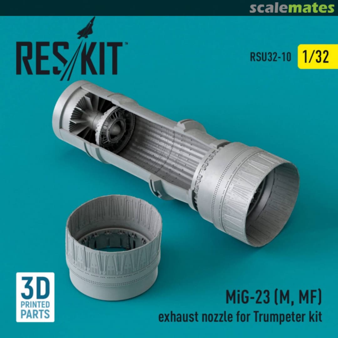 Boxart MiG-23 (M, MF) exhaust nozzle (Trumpeter) (3D Printed) RSU32-0010 ResKit