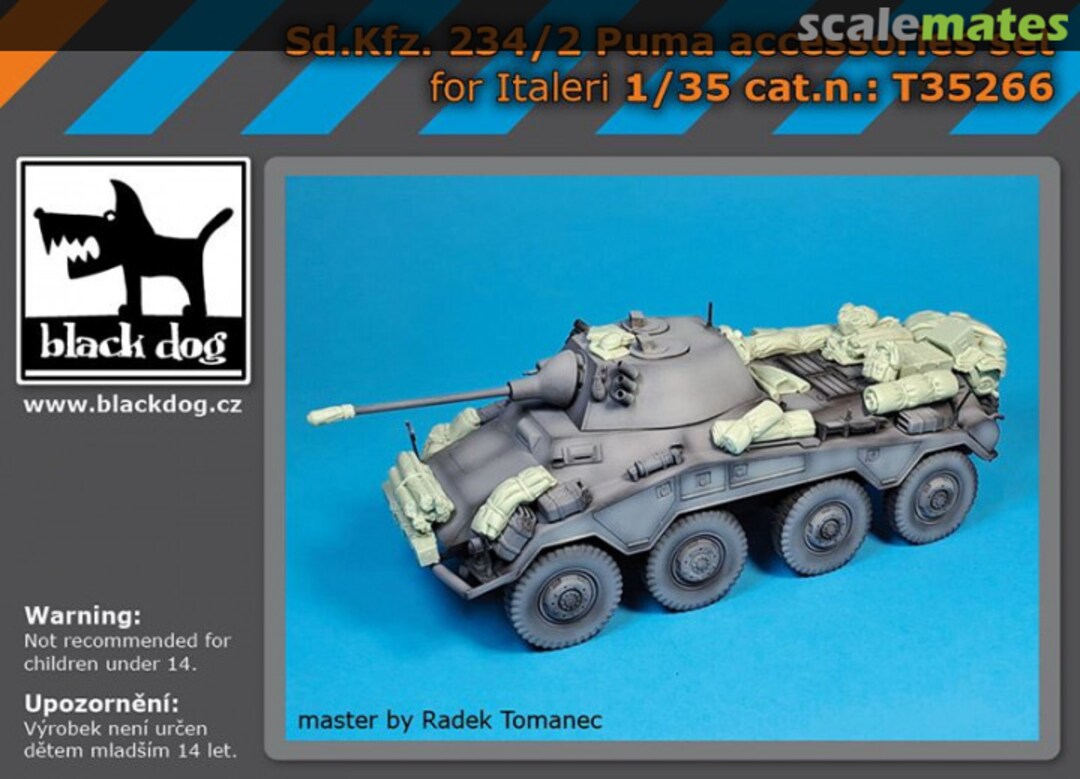 Boxart Sd Kfz 234/2 Puma accessories set T35266 Black Dog