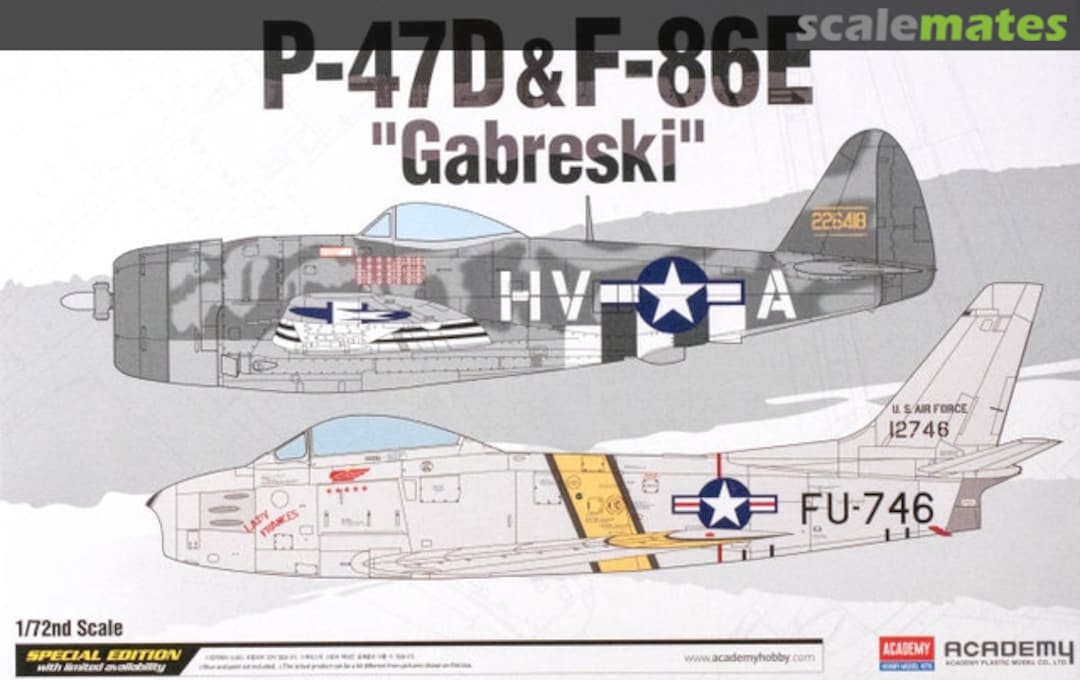 Boxart P-47D & F-86E 'Gabreski' 12530 Academy