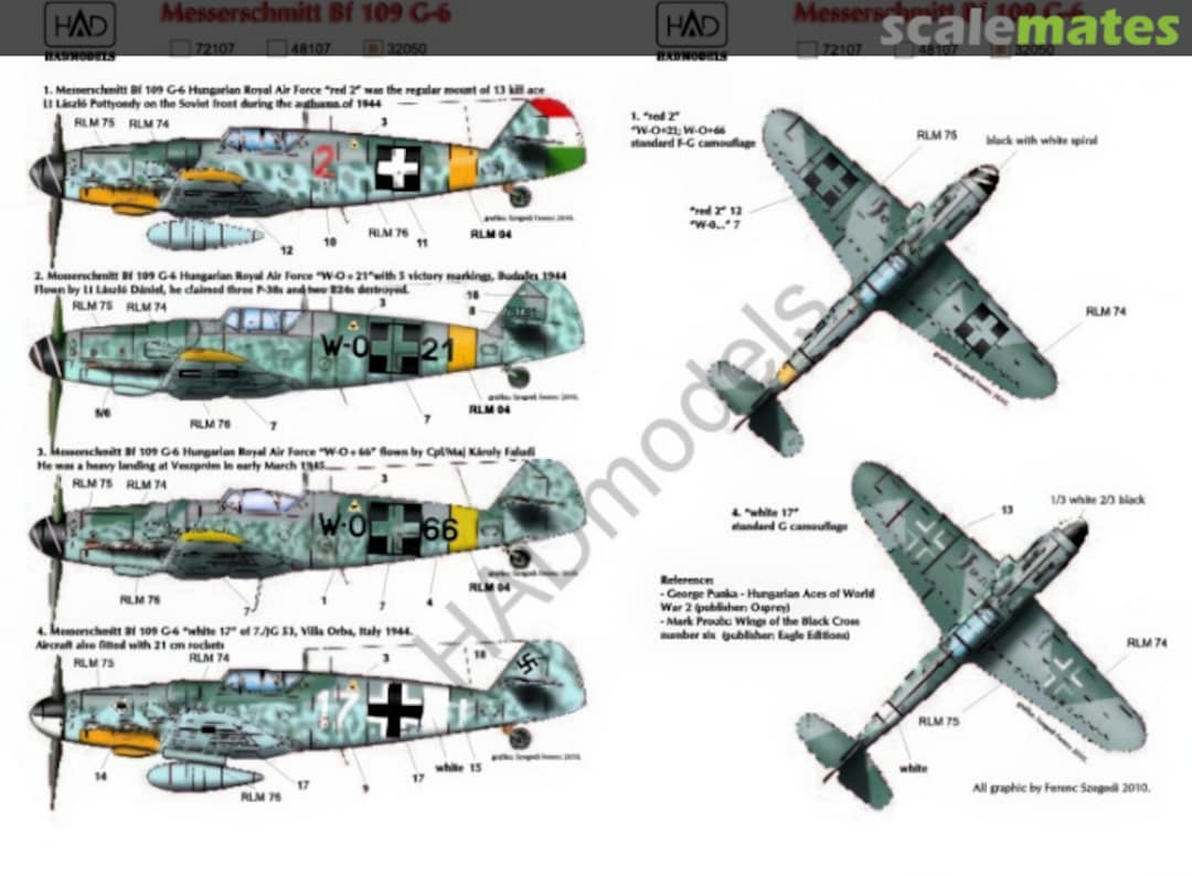 Boxart Messerschmitt BF 109 G-6 32050 HADmodels 