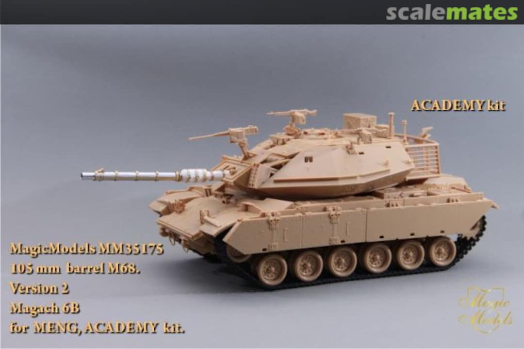 Boxart 105 mm barrel M68. Magach 6B (barrel Version 2) - Meng / Academy - MM35175 Magic Models