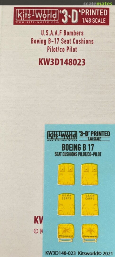 Boxart Boeing B-17 Seat Cushions KW3D148023 Kits-World