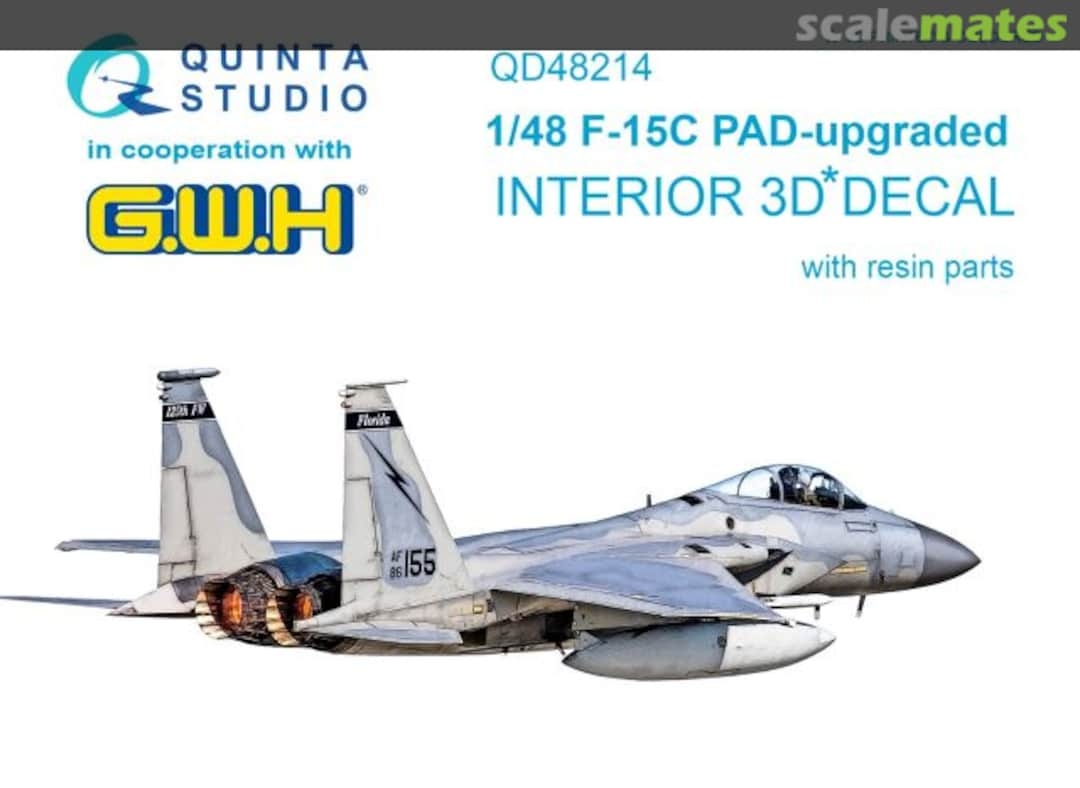 Boxart F-15C PAD-upgraded interior 3D decals QD48214 Quinta Studio