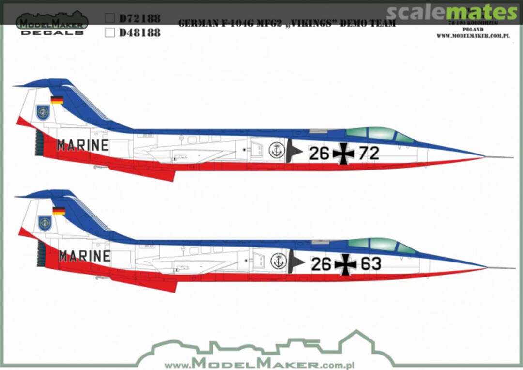 Boxart German F-104G MFG2 "Vikings" Demo Team D48188 ModelMaker