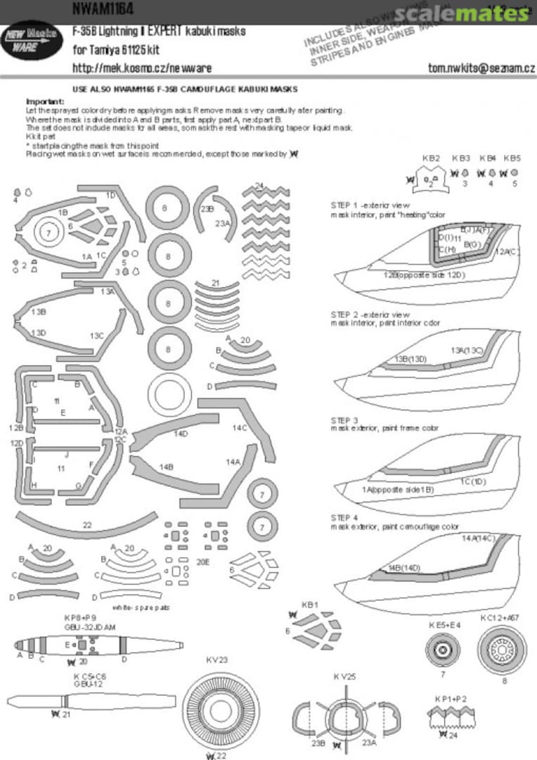 Boxart F-35B Lightning II EXPERT kabuki masks NWAM1164 New Ware