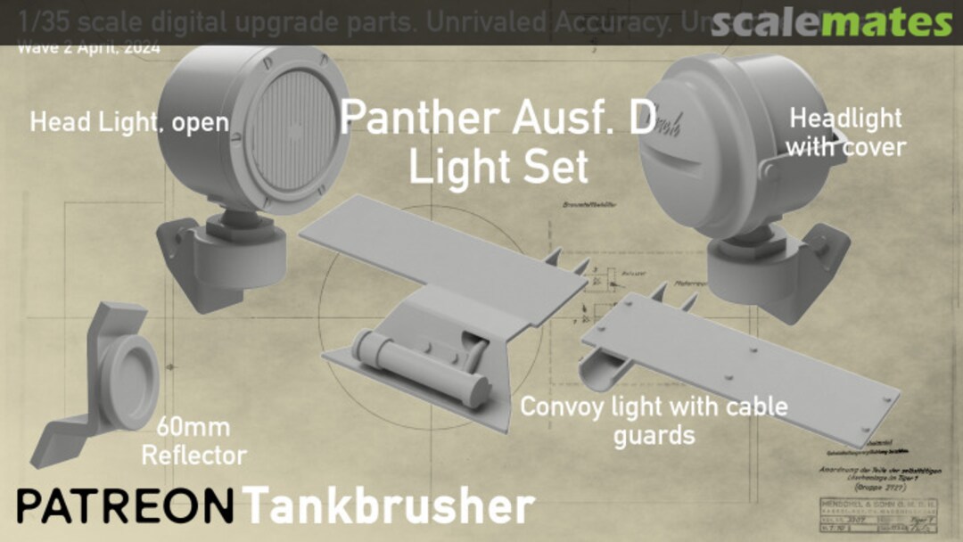 Boxart Light Set for Panther Ausf. D 352404013 Tankbrusher Scale Modeling