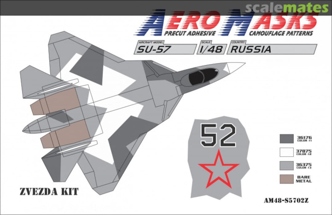 Boxart SU-57 Russia AM48-SU5702Z AeroMasks