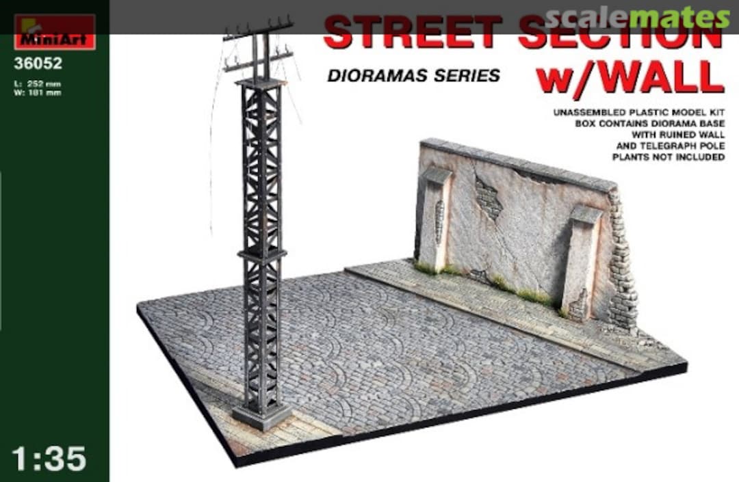 Boxart Street section w/wall 36052 MiniArt