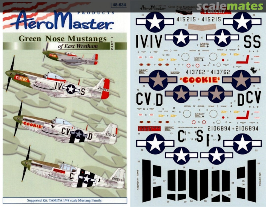 Boxart Green Nose Mustangs of East Wretham 48-634 AeroMaster