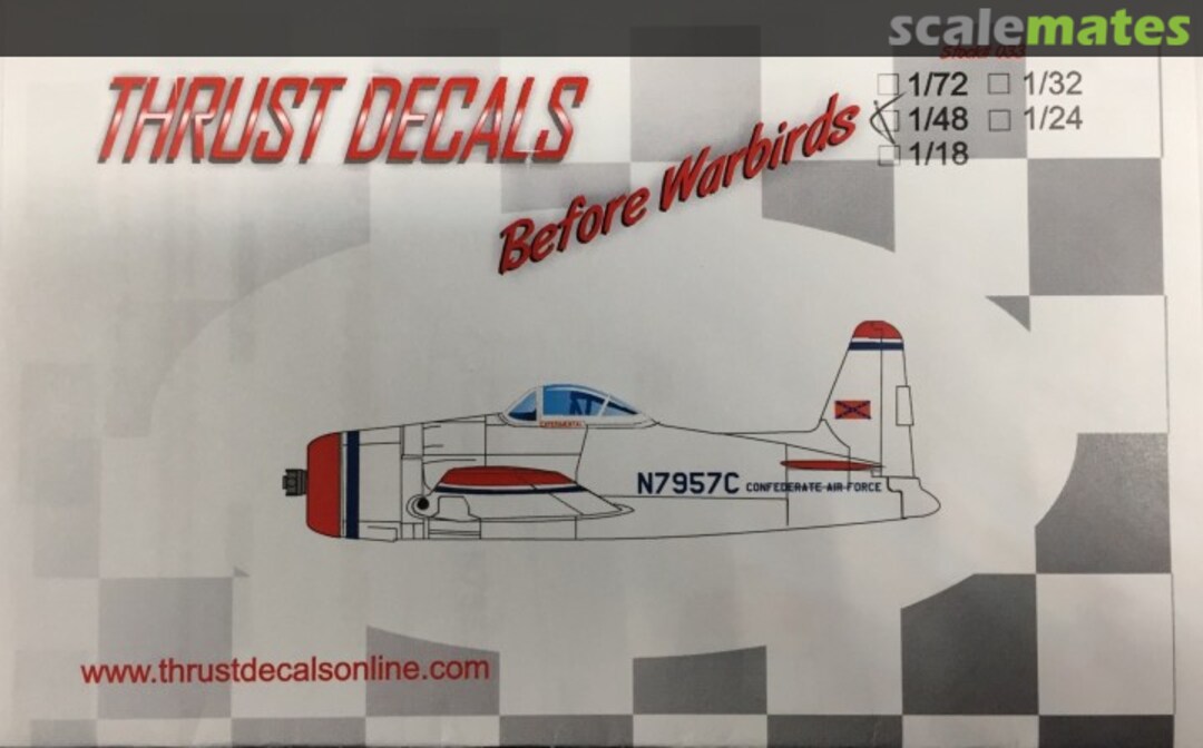 Boxart Before Warbirds: F8F Bearcat Stock#33 Thrust Decals