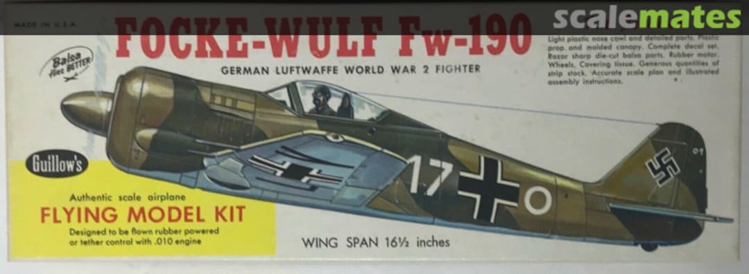 Boxart Focke-Wulf FW 190 502 Guillow's