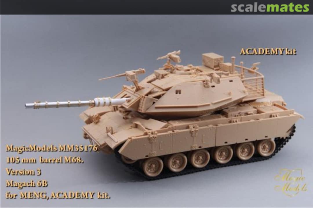 Boxart 105 mm barrel M68. Magach 6B (barrel Version 3) - Meng / Academy - MM35176 Magic Models