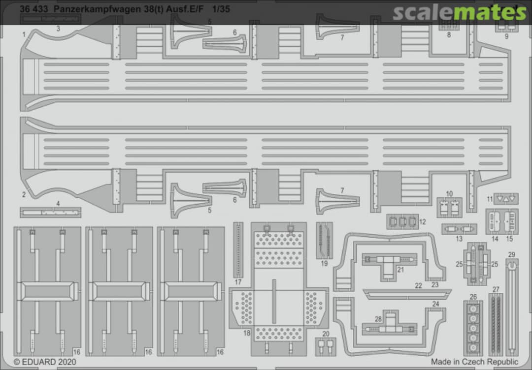 Boxart Panzerkampfwagen 38(t) Ausf.E/F TAMIYA 36433 Eduard