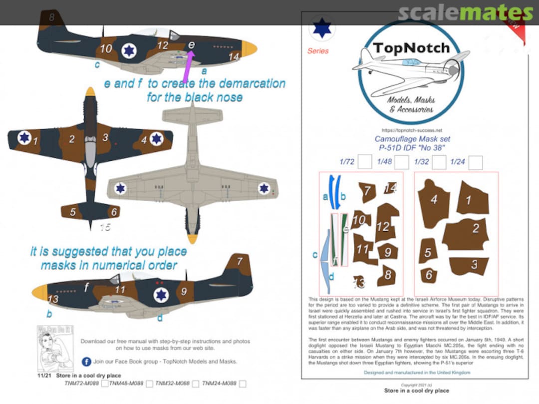 Boxart P-51D IDF "No 38" TNM72-M089 TopNotch