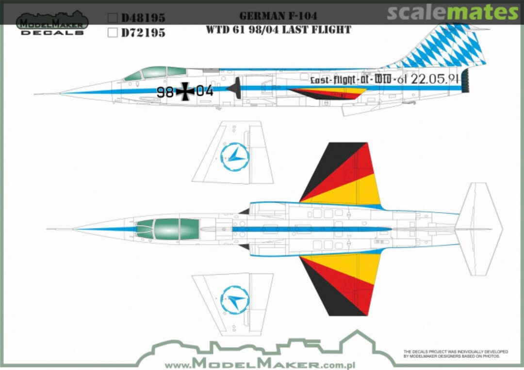 Boxart German F-104 WTD 61 98/04 Last Flight D48195 ModelMaker