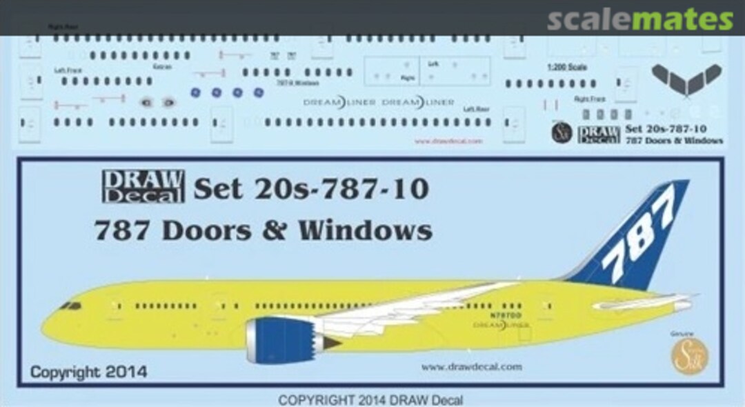 Boxart 787 Doors and Windows 20-787-10 Draw Decal